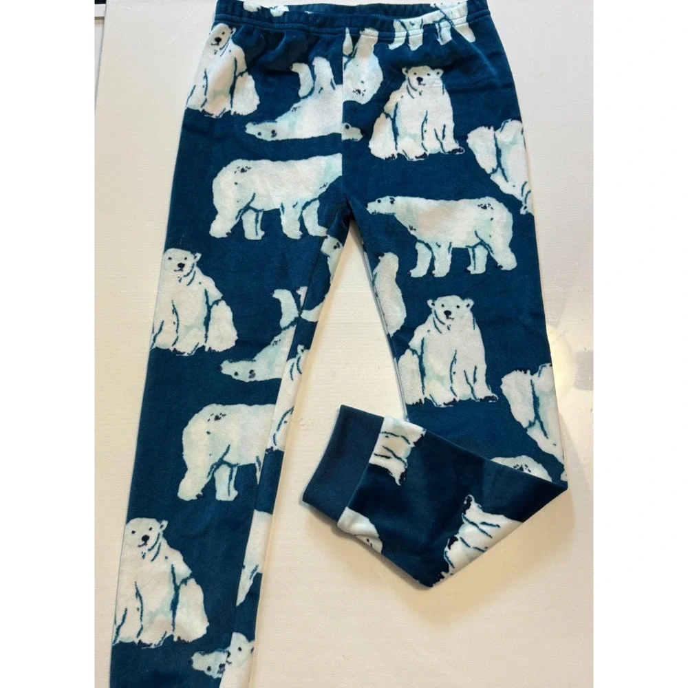 Carter’s Polar Bear Pajama Set Boys 5T Blue Fleece Sleepwear Long Sleeve NWOT
